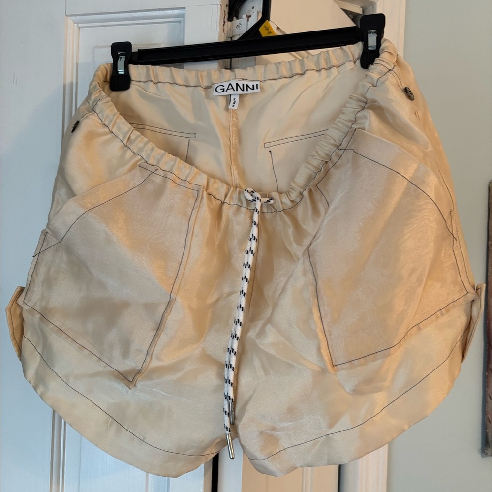Ganni Women's Organza Utility Shorts
